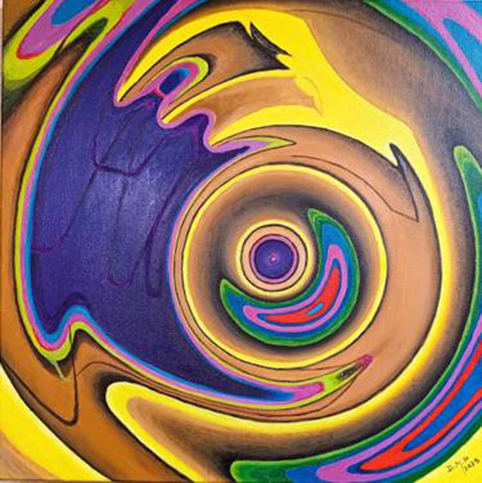 "Tell me what you see" Oil on canvas  60x60      For sale